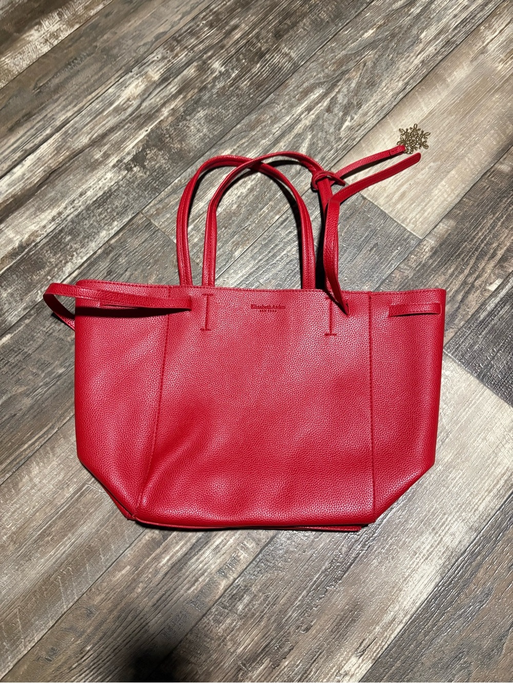 Elizabeth Arden Red Pebbled Tote with Double Handles